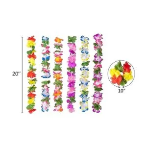 Jollylife 54 collares hawaianos Luau Leis con flores de_3