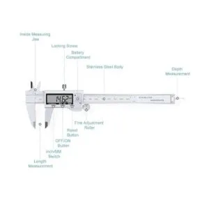 Calibre Vernier digital rosimo Electronic calibre de acero_2