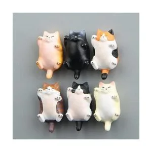 CHICHIC Paquete de 6 imanes de refrigerador para gatos_6