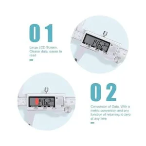 Calibre Vernier digital rosimo Electronic calibre de acero_3