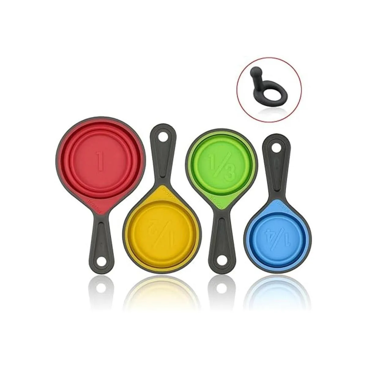 Cucharas y tazas medidoras 8 tazas medidoras plegables_6