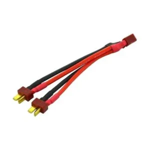 2pcs Deans T Plug Conector Paralelo Una Hembra a 2 Macho_3