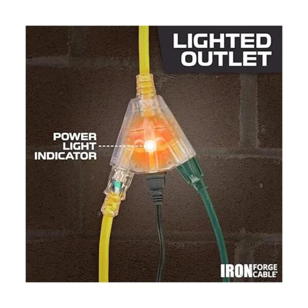 Cable de extensión iluminado con 3 salidas de alimentación_3