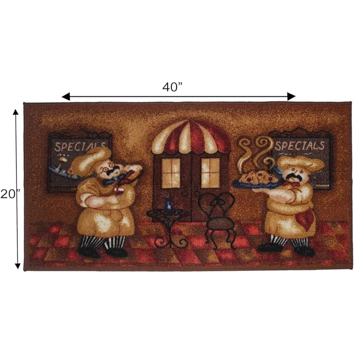 Tapete de cocina base de látex antiderrapante Juego de 3_6