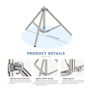 NEEWER Soporte de luz de acero inoxidable de 79_6