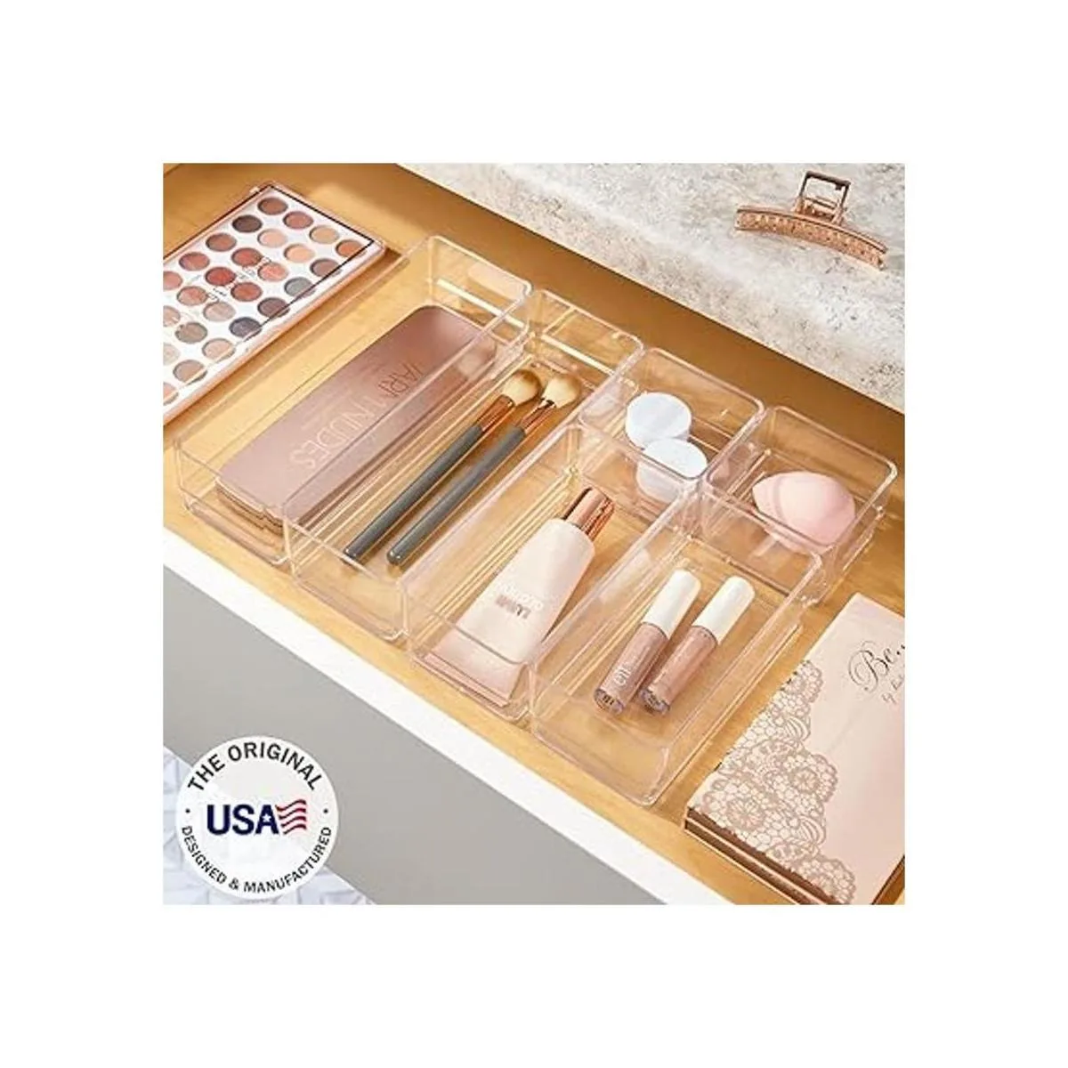 Organizadores de plástico transparente para maquillaje_2