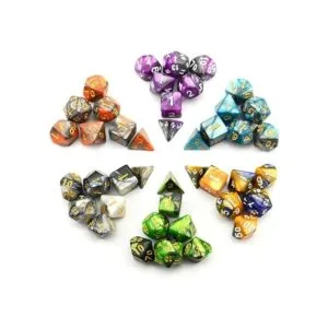 SmartDealsPro Juego de dados de poliedro de doble colores_2