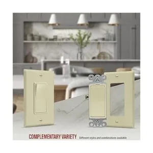 Enerlites placa decorativa e interruptor de pared de 15 A_4