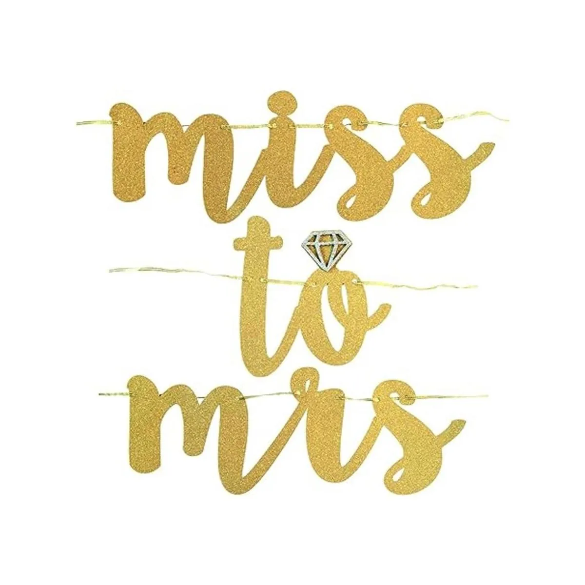 Juego de pancartas de Miss to Mrs Lets Party Bitches._3