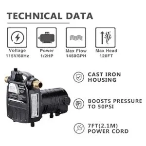 EXTRAUP Bomba de transferencia de agua de alta presión de_2