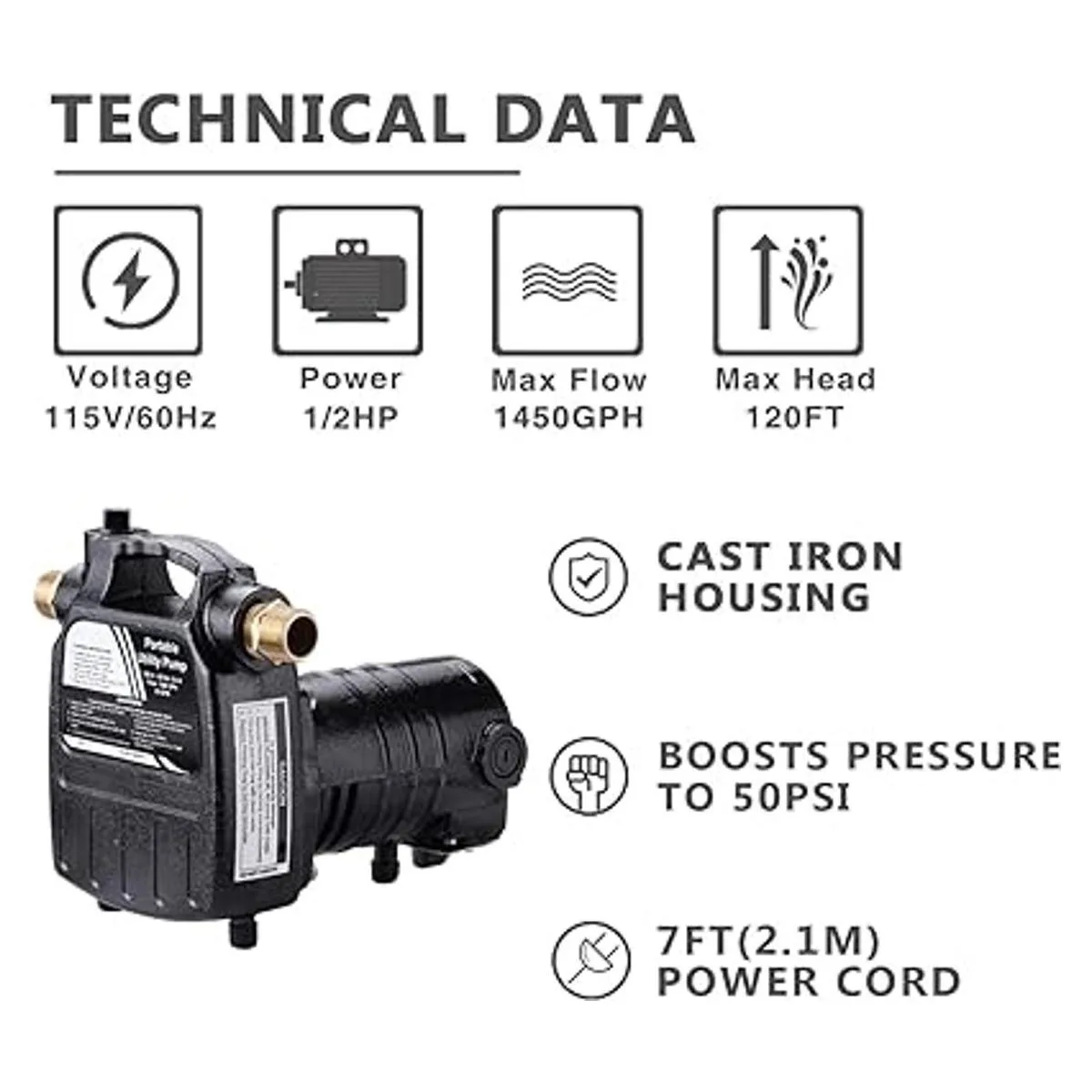 EXTRAUP Bomba de transferencia de agua de alta presión de_2