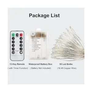 Conjunto de 4 luces de guirnalda Gdealer funciona con_7