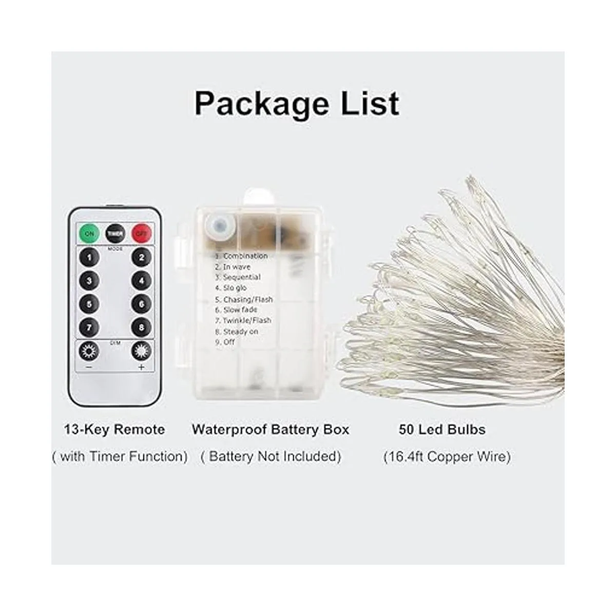 Conjunto de 4 luces de guirnalda Gdealer funciona con_7