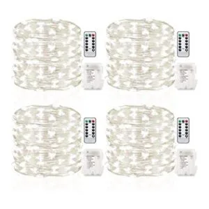 Conjunto de 4 luces de guirnalda Gdealer funciona con_1