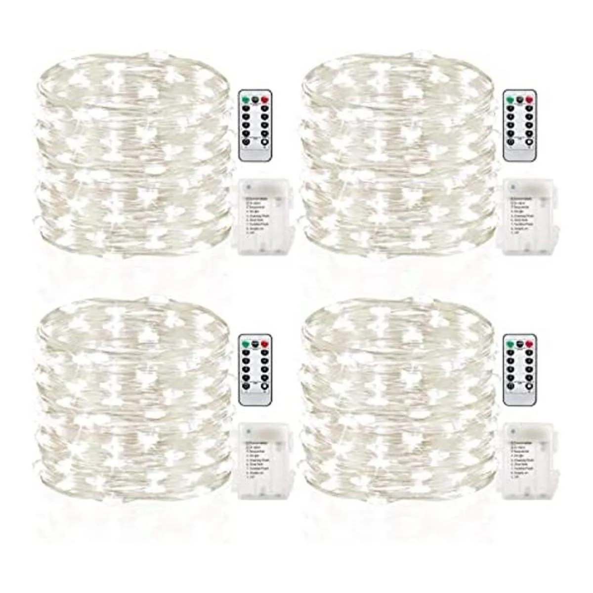 Conjunto de 4 luces de guirnalda Gdealer funciona con_1