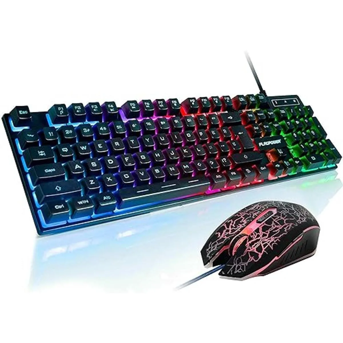 FLAGPOWER Combo de teclado RGB para juegos y mouse_1