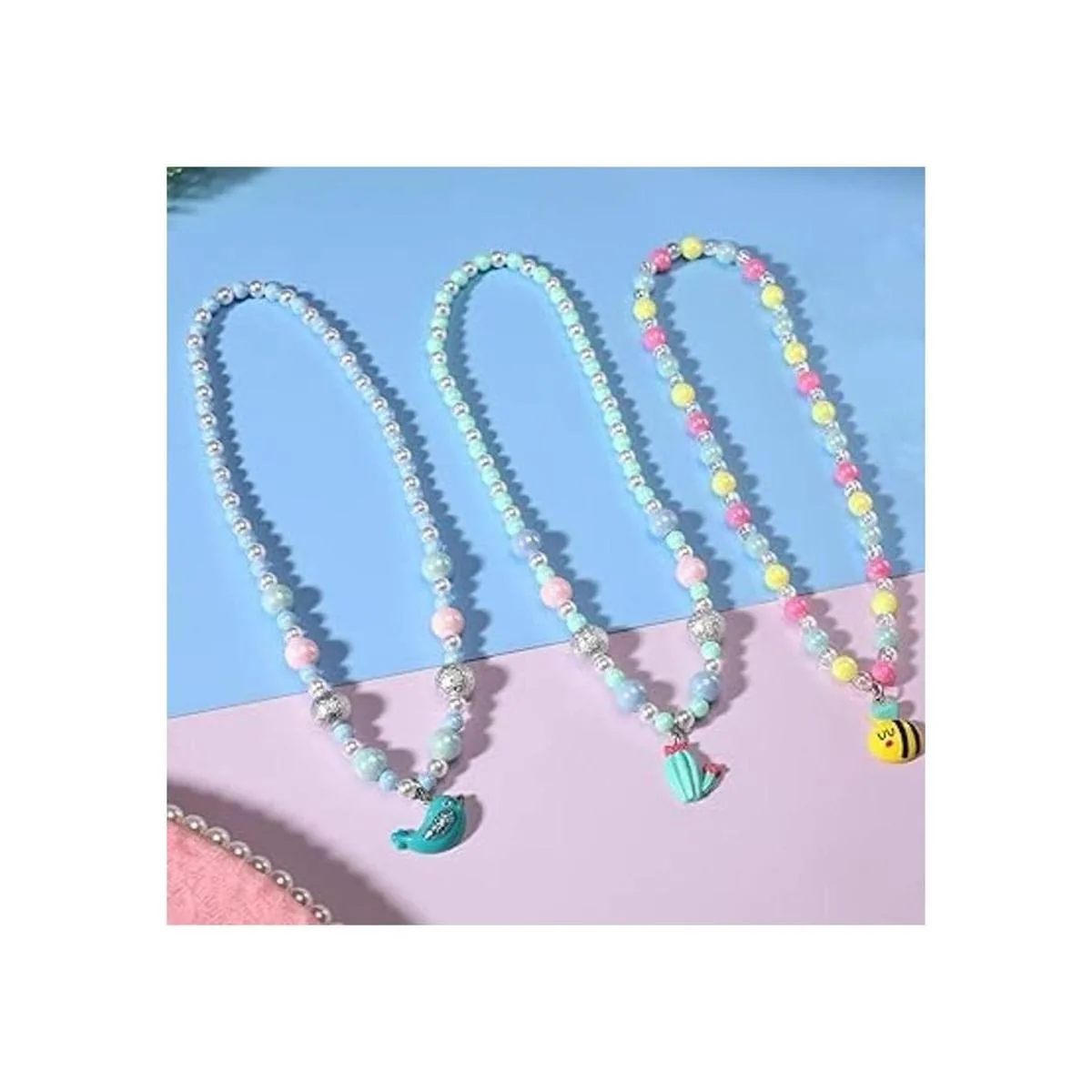 PinkSheep Juego de joyas con cuentas y pulsera de cuentas_4