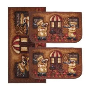 Tapete de cocina base de látex antiderrapante Juego de 3_2