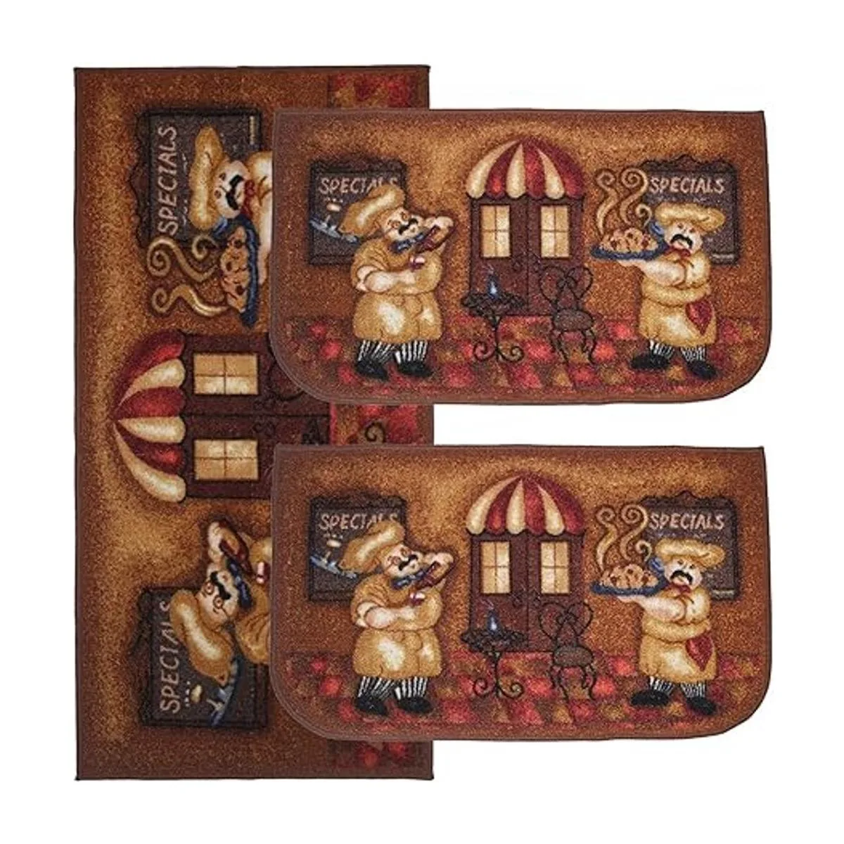 Tapete de cocina base de látex antiderrapante Juego de 3_2