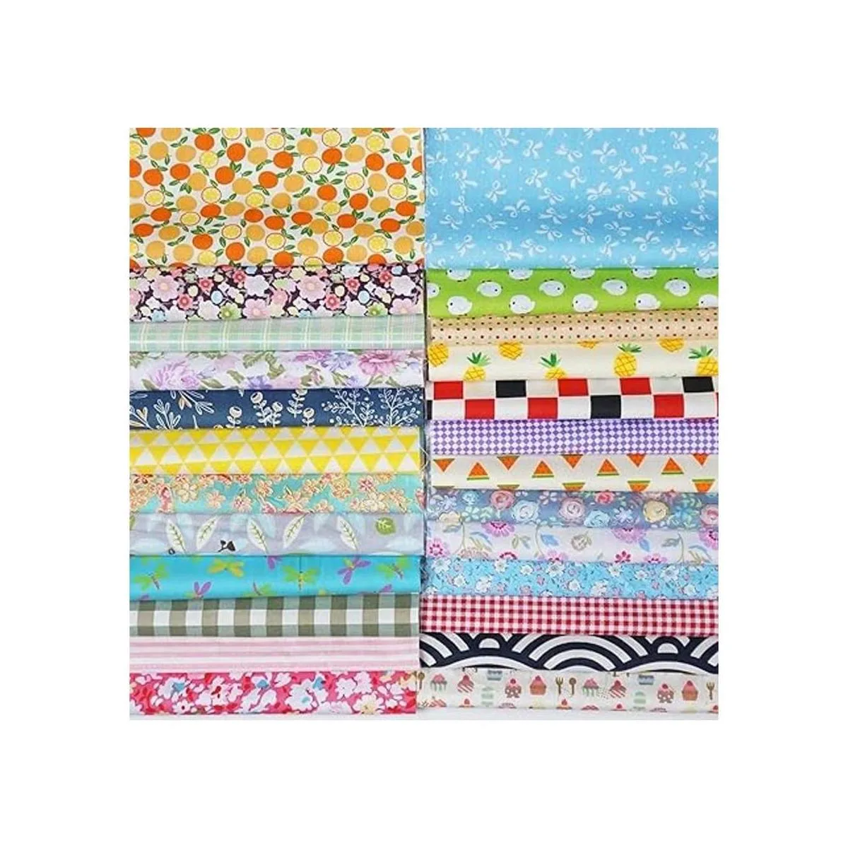 Misscrafts 25 piezas de tela de algodón de 11.8 x 11.8_5