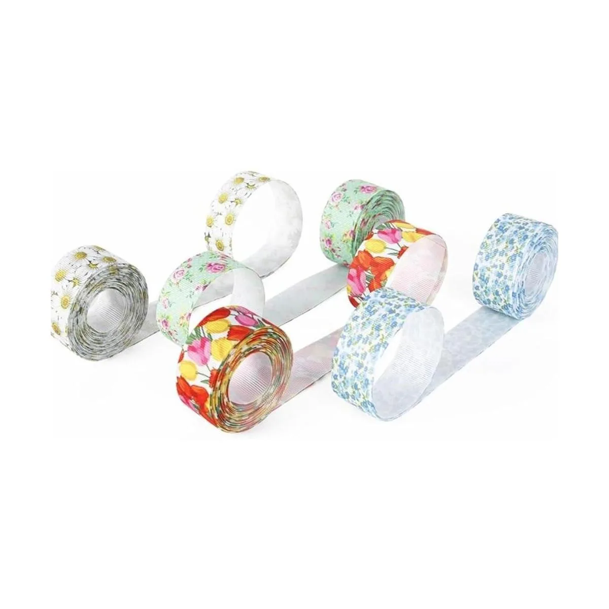 Cinta de grogrén impresa con flores florales 1 pulgada de_3