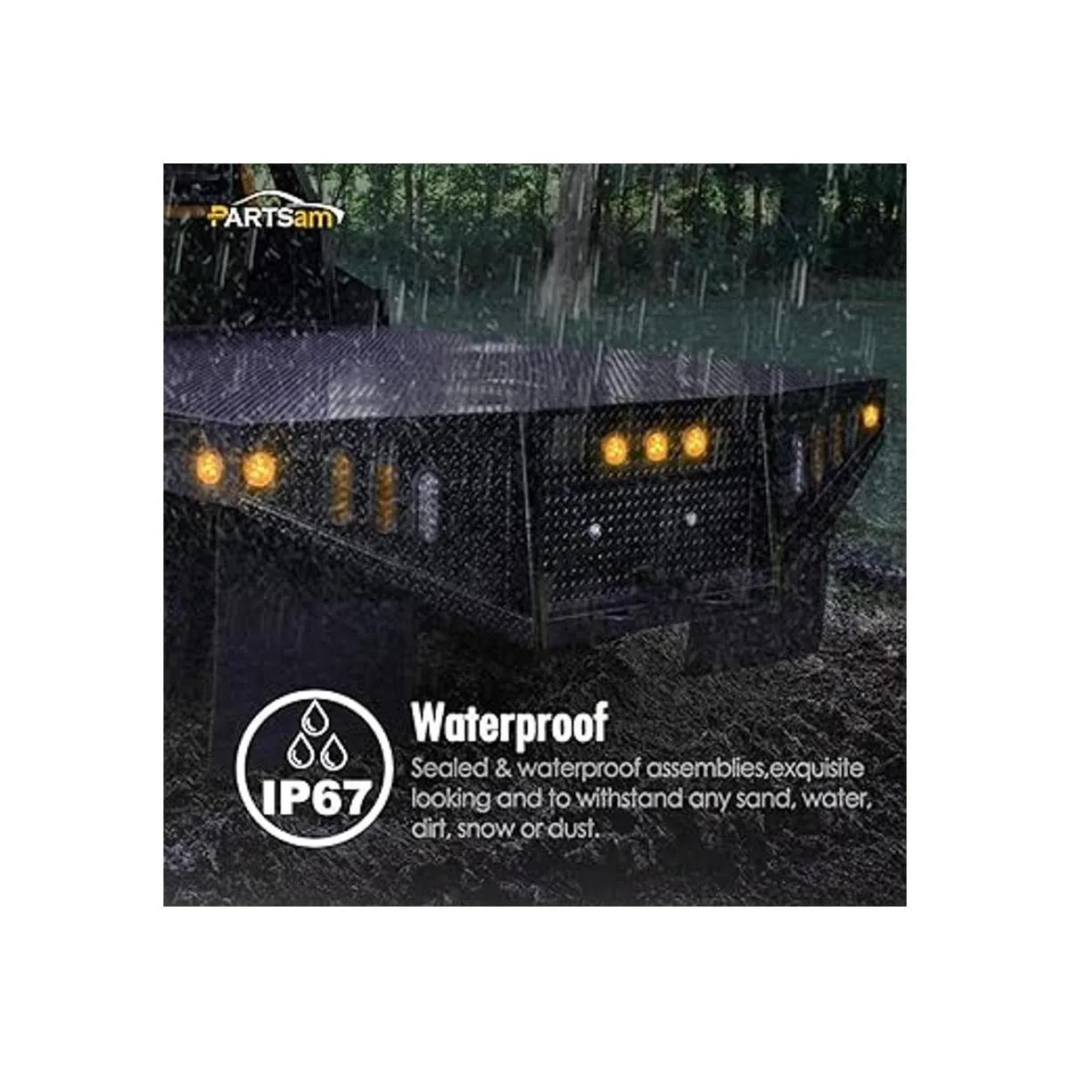 Partsam 2 remolques de luz LED ámbar de 2 pulgadas_2