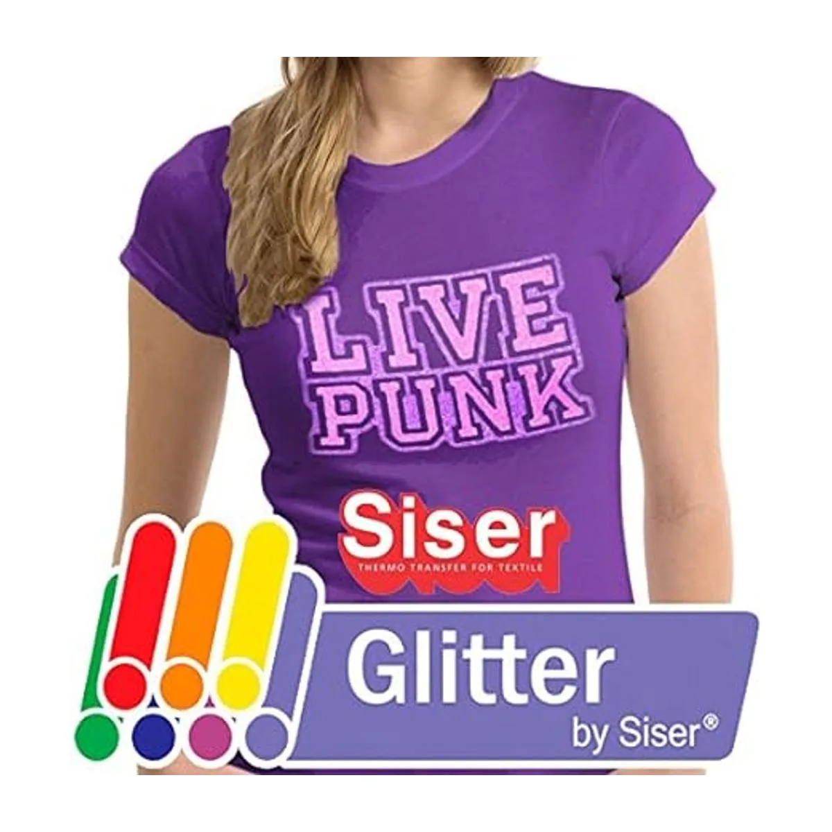 Siser Vinilo termotransferible con purpurina HTV para_3