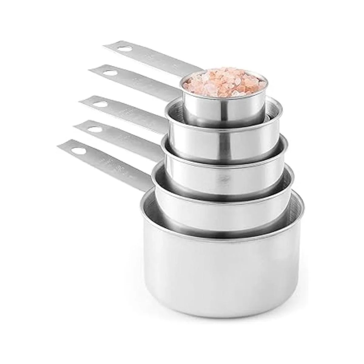 Juego de 10 tazas medidoras y cucharas medidoras de acero_5