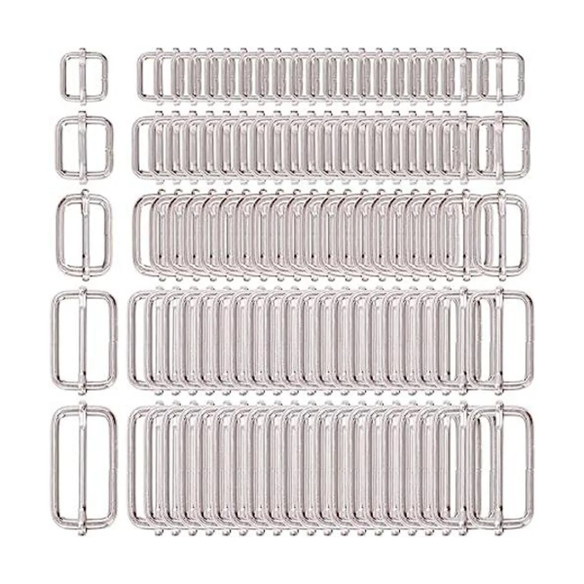 Swpeet 100 piezas de metal rectángulo ajustable de_1