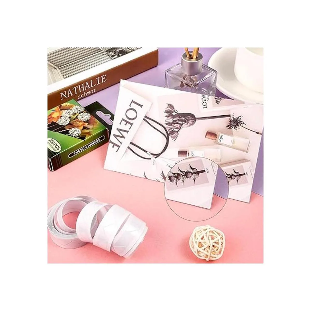 Esquinas de fotos autoadhesivas transparentes para_7