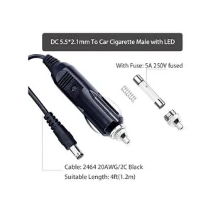 Sparking DC 0.217 x 0.083 in cargador de coche Cable de_2