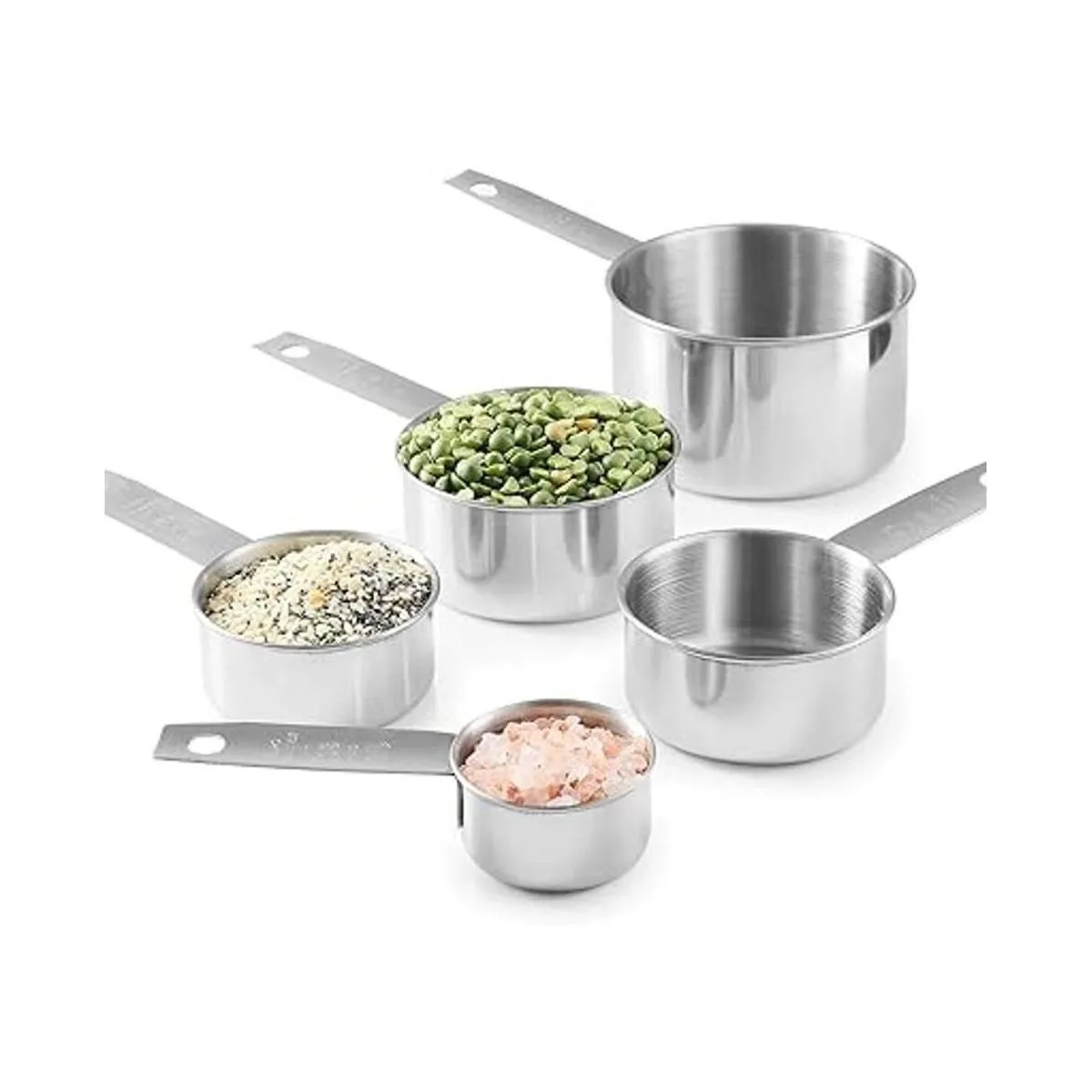 Juego de 10 tazas medidoras y cucharas medidoras de acero_6