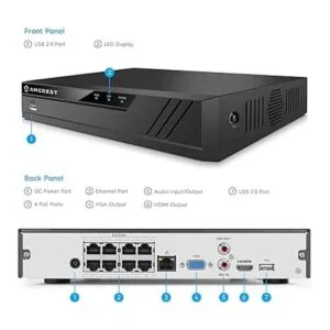 Amcrest NV4108EA2 4K 8CH POE NVR 1080p3MP4MP5MP8MP_6