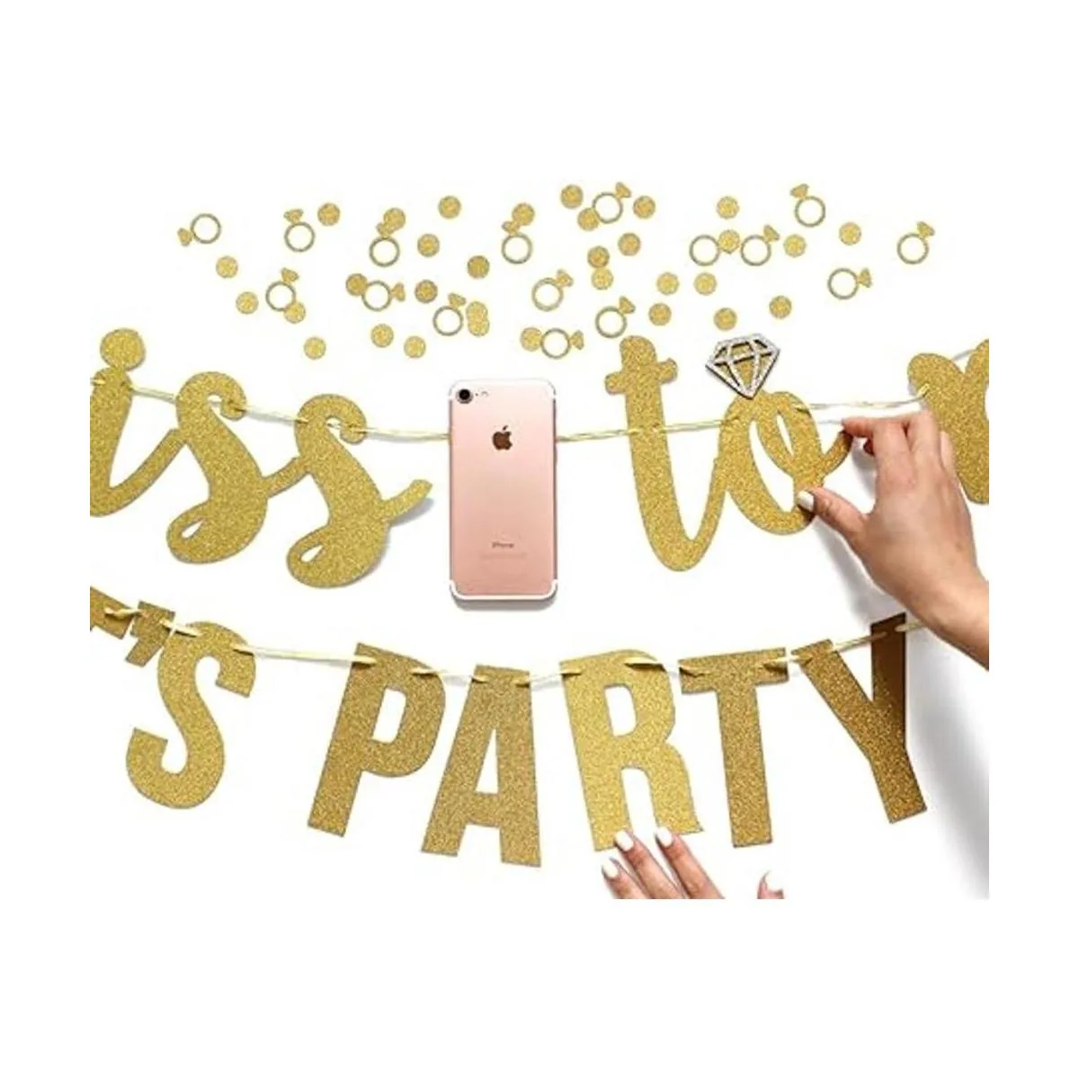 Juego de pancartas de Miss to Mrs Lets Party Bitches._2