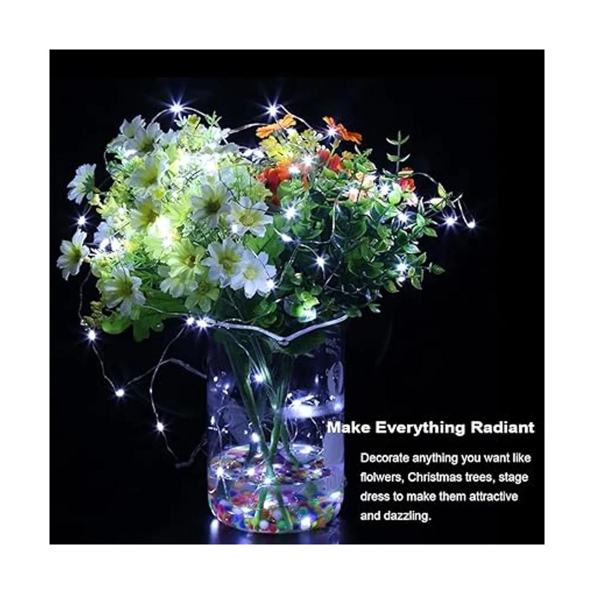 Conjunto de 4 luces de guirnalda Gdealer funciona con_3