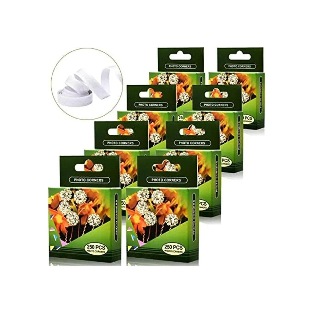 Esquinas de fotos autoadhesivas transparentes para_1