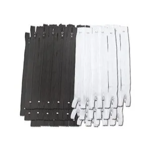 Amariver Cremalleras de nailon en blanco y negro 100_1