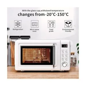 Taza medidora de vidrio mango aislado pico en forma de_5