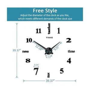 Mintime Reloj de pared moderno sin marco para bricolaje_4