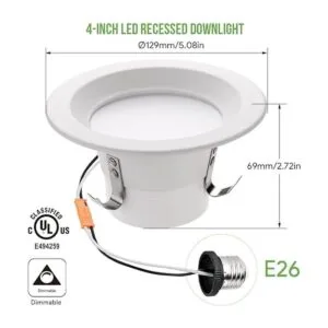 Lighting EVER Luces LED de techo empotradas luz blanca_4