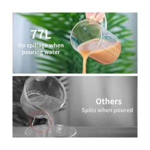 Taza medidora de vidrio mango aislado pico en forma de_2