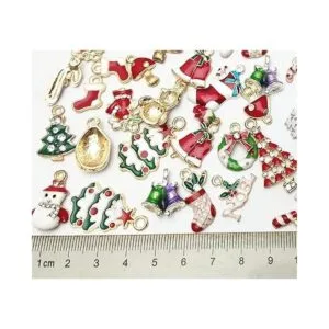 Libiline 38 dijes de Navidad para collares pulseras_3