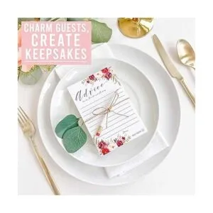 50 tarjetas de consejo de boda florales para novia y_6