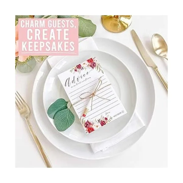50 tarjetas de consejo de boda florales para novia y_6
