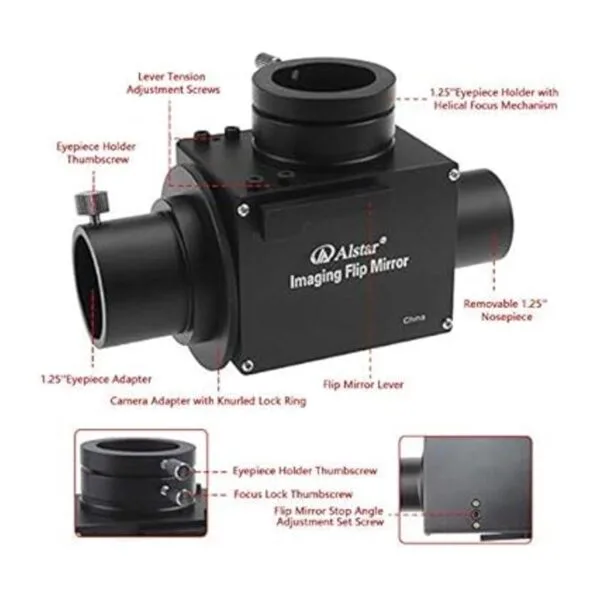 Alstar 1.25 Astrophotography Flip Mirror con adaptador_3