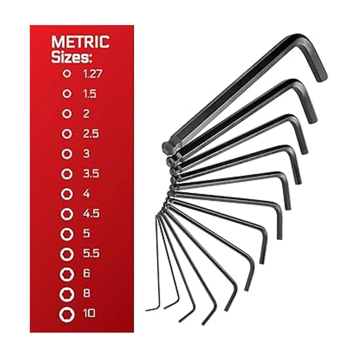 CARBYNE Juego de llaves hexagonales de extremo de bola de_5
