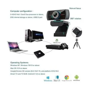 Cámara web PC 1080P con micrófono. Cámara USB para_2