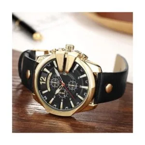 Curren Relojes de lujo para hombre correa de cuero de_5