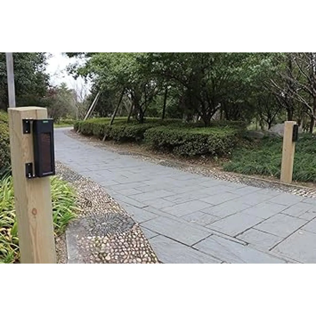 HTZSAFE Sensor fotoeléctrico solar inalámbrico de 2 haces_6