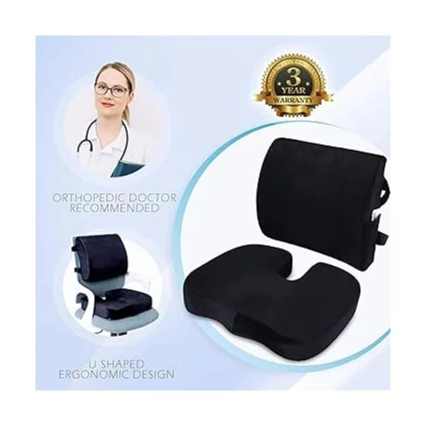 Cojín ortopédico de asiento y almohada de apoyo lumbar_3